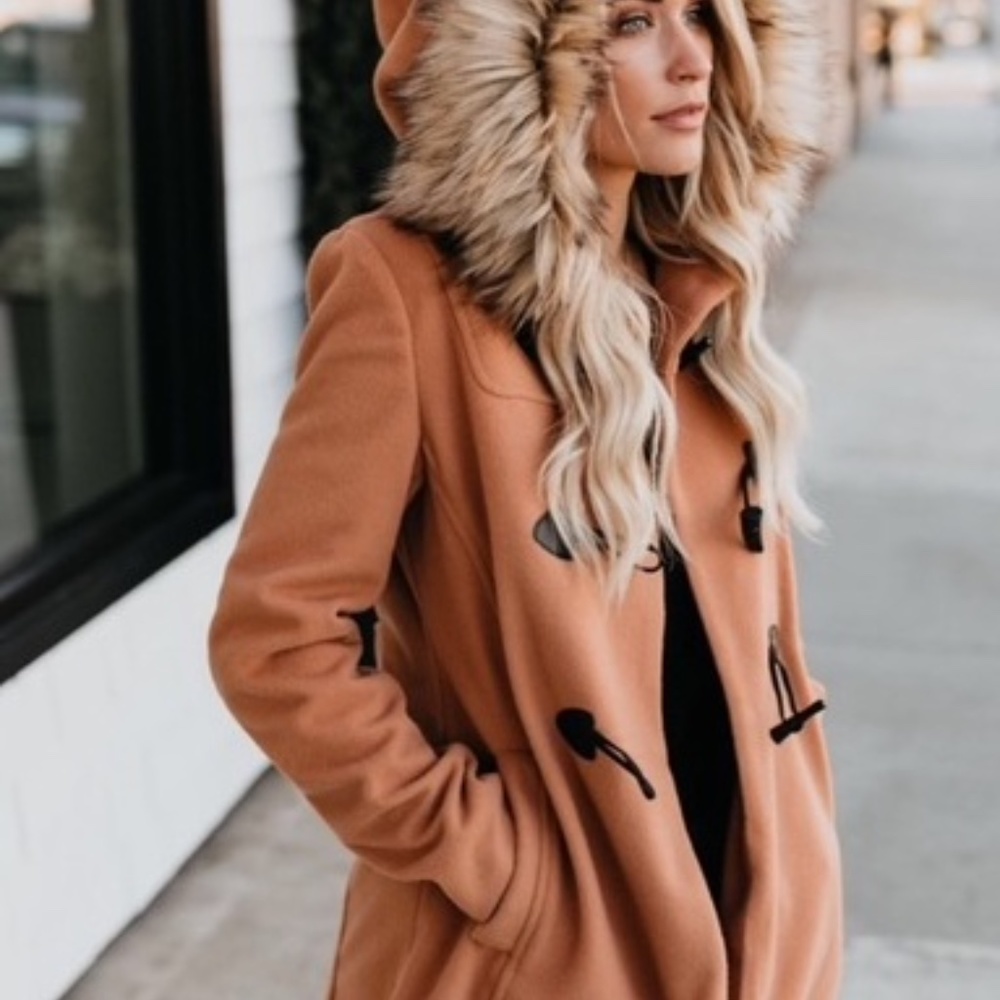 Vici Peacoat with Faux Fur Hood